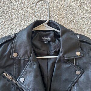 CoffeeShop New York black leather jacket size small